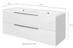 Saphir Badmöbel-Set »Mineralmarmor-Waschtisch mit Waschtischunterschrank« 2 Stk. tlg.