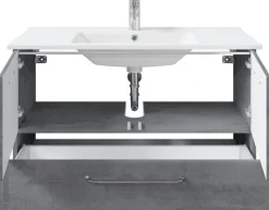 Saphir Badmöbel-Set »Quickset 945 Keramik-Waschtisch mit Unterschrank, 100 cm breit« 1 Stk. tlg.