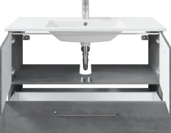 Saphir Badmöbel-Set »Quickset 945 Keramik-Waschtisch mit Unterschrank, 100 cm breit« 1 Stk. tlg.