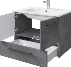 Saphir Badmöbel-Set »Quickset 945 Keramik-Waschtisch mit Unterschrank, 75 cm breit« 1 Stk. tlg.
