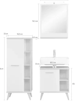 Saphir Badmöbel-Set »Quickset 966, mit Türdämpfer, Badezimmer-Set« 4 Stk. tlg.