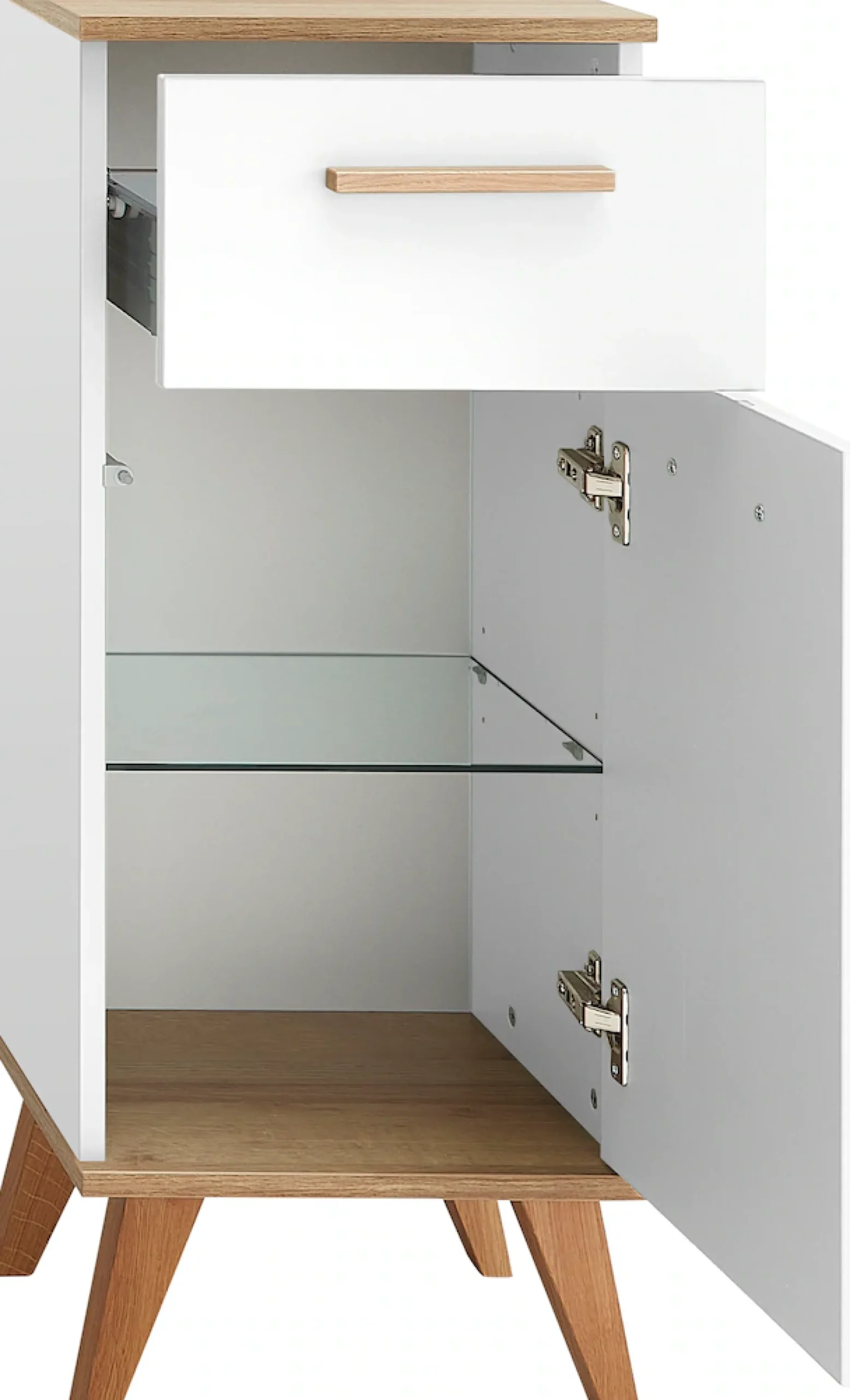Saphir Badmöbel-Set »Quickset Mineralmarmor-Waschtisch mit LED-Spiegelschrank« 6 Stk. tlg.