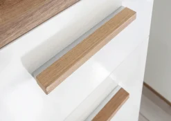 Saphir Badmöbel-Set »Quickset Mineralmarmor-Waschtisch mit LED-Spiegelschrank« 6 Stk. tlg.