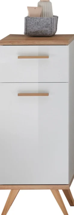 Saphir Badmöbel-Set »Quickset Mineralmarmor-Waschtisch mit LED-Spiegelschrank« 6 Stk. tlg.