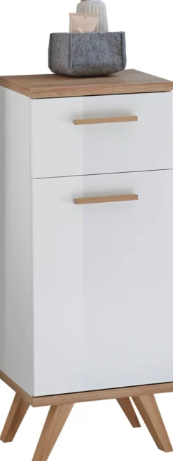 Saphir Badmöbel-Set »Quickset Mineralmarmor-Waschtisch mit LED-Spiegelschrank« 6 Stk. tlg.