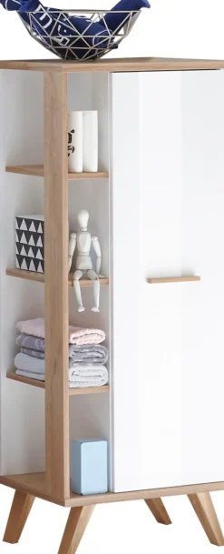 Saphir Badmöbel-Set »Quickset Mineralmarmor-Waschtisch mit LED-Spiegelschrank« 6 Stk. tlg.