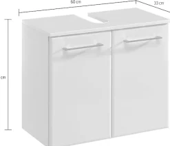 Saphir Badmöbel-Set »Quickset 376 5-teilig, Waschbeckenunterschrank und LED-Spiegelschrank« Set, 5 Stk. tlg.