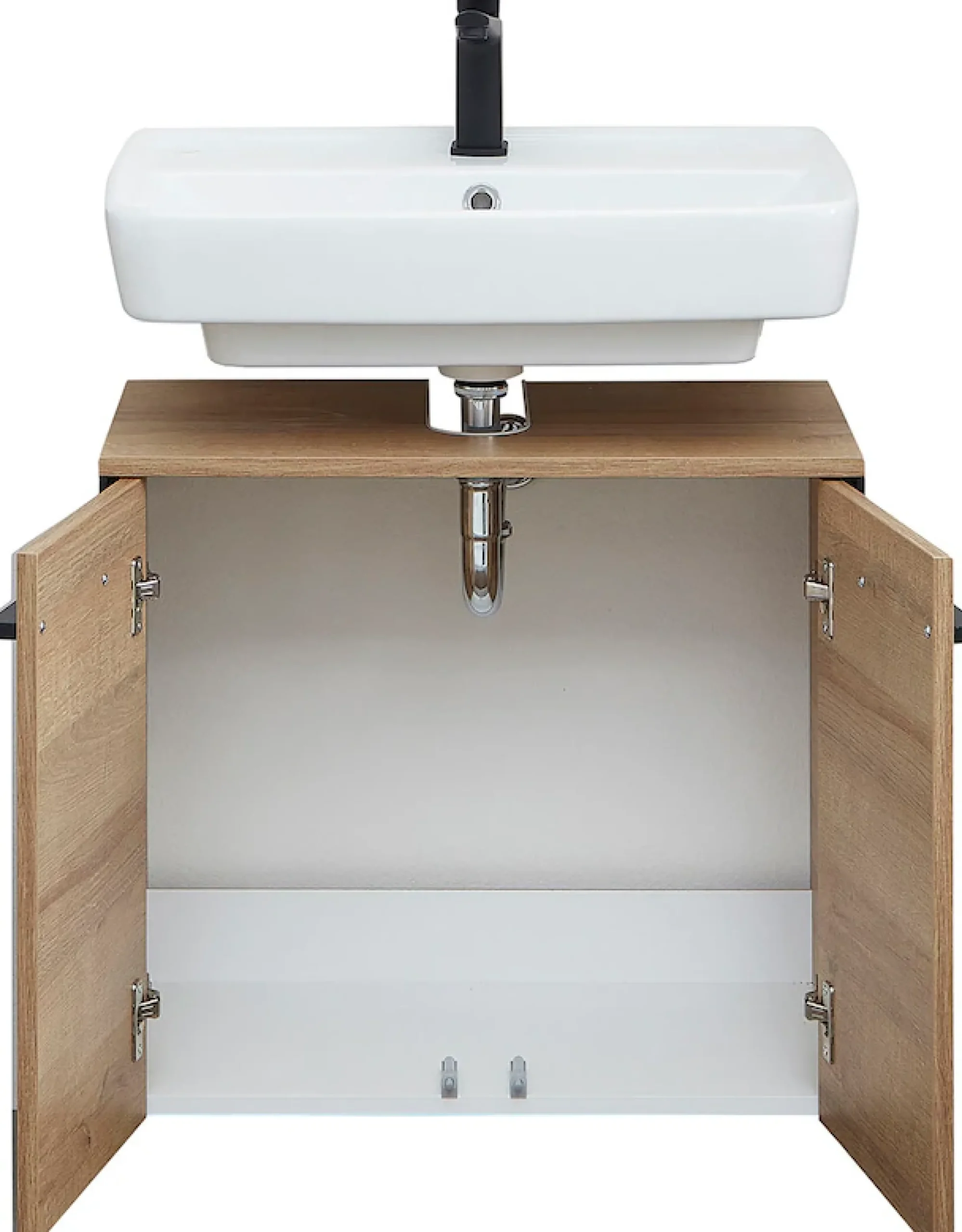 Saphir Badmöbel-Set »Quickset 395 3-teilig, Waschbeckenunterschrank mit LED-Spiegelschrank« 4 Stk. tlg.