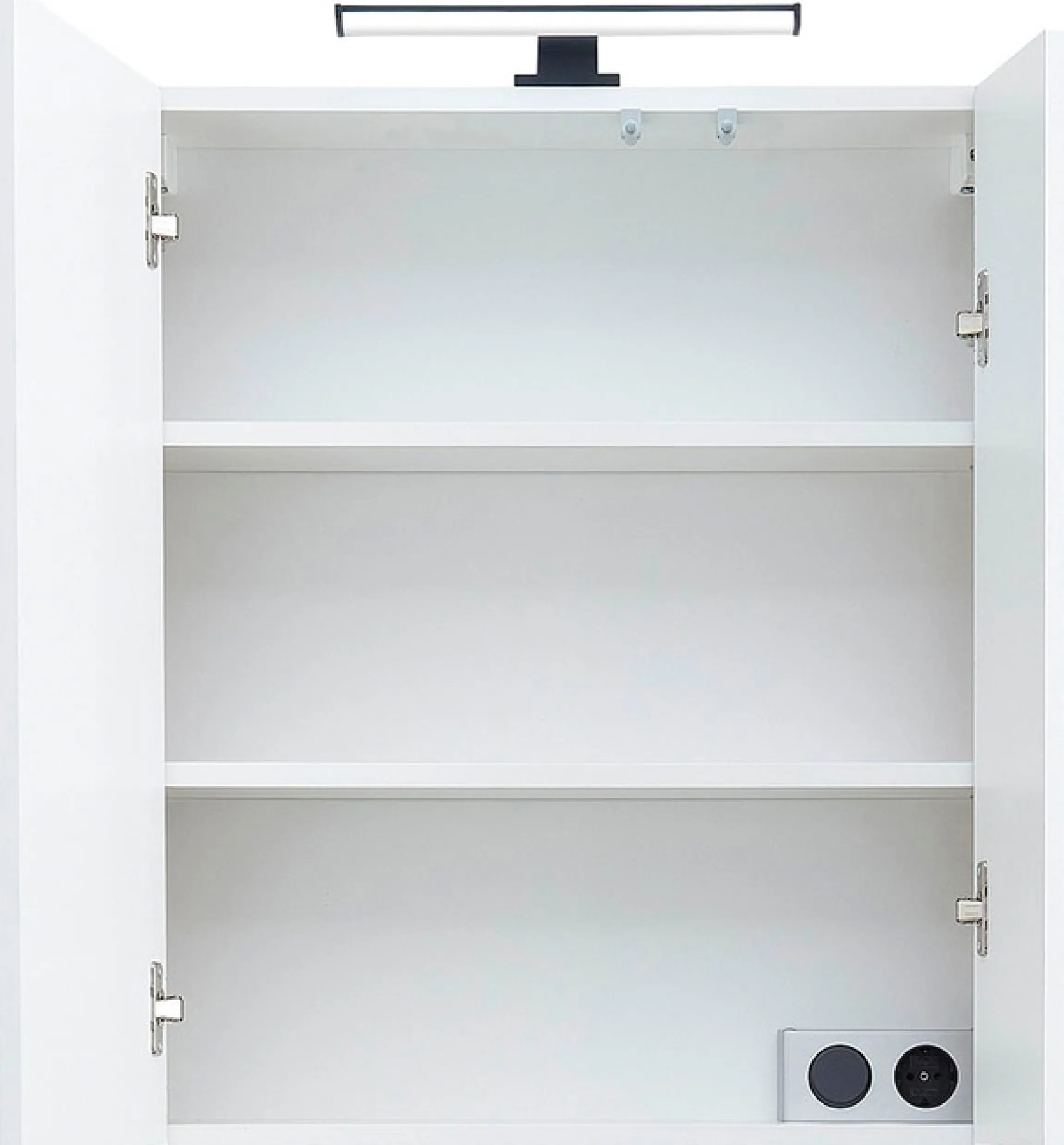 Saphir Badmöbel-Set »Quickset 395 3-teilig, Waschbeckenunterschrank mit LED-Spiegelschrank« 4 Stk. tlg.