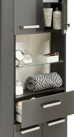 Saphir Badmöbel-Set »Quickset 311 6-teilig, Waschbeckenunterschrank und LED-Spiegelschrank« Set, 6 Stk. tlg.