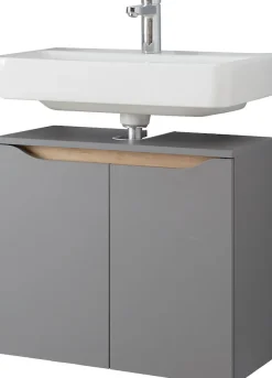 Saphir Badmöbel-Set »Quickset 3-teilig, Waschbeckenunterschrank mit LED-Spiegel« 3 Stk. tlg.