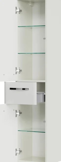 Saphir Badmöbel-Set »Quickset 326, 4-teilig, mit Glaswaschtisch« 4 Stk. tlg.