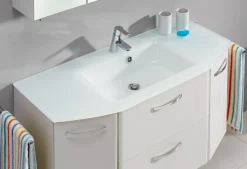 Saphir Badmöbel-Set »Quickset 326, 4-teilig, mit Glaswaschtisch« 4 Stk. tlg.