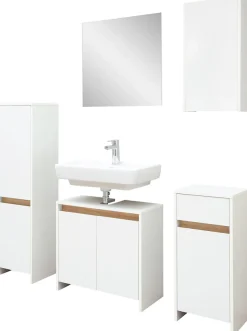 Saphir Badmöbel-Set »Quickset 100, 5-teilig, mit Holzeinlegeböden, 94cm breit« 5 Stk. tlg.