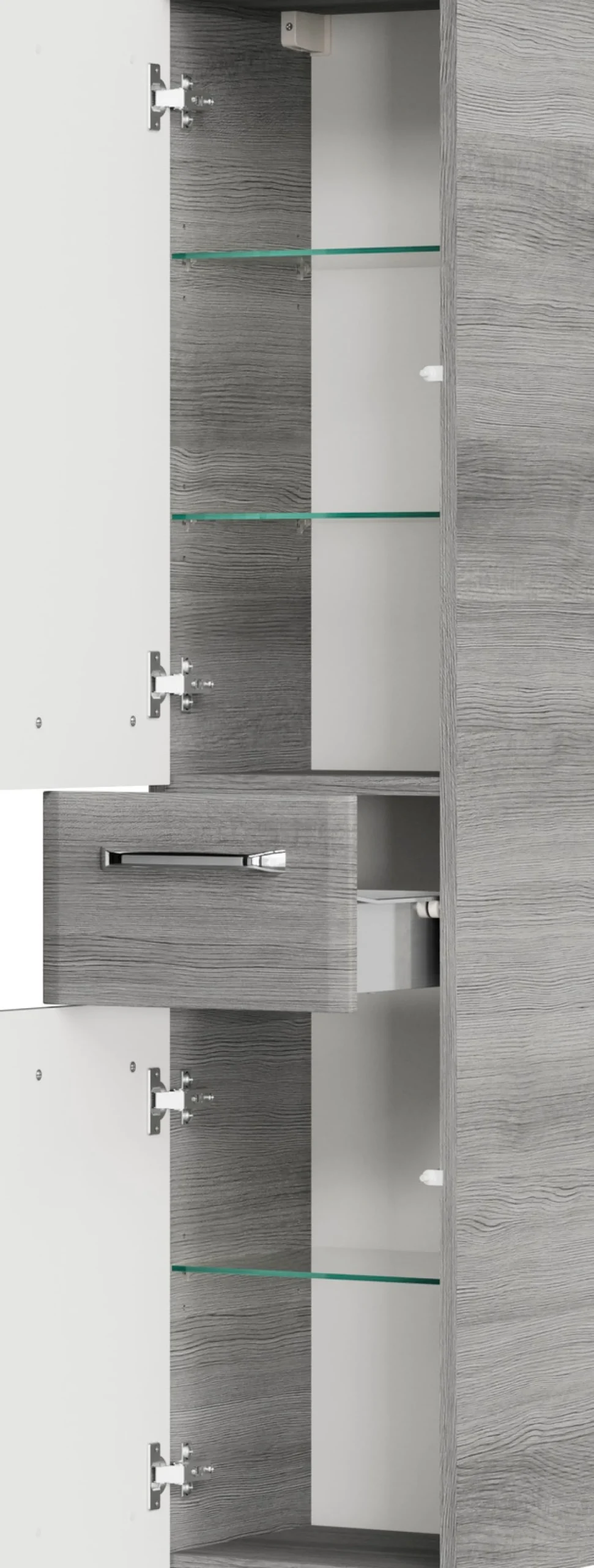Saphir Badmöbel-Set »Quickset 328 5-teilig, mit Waschbeckenunterschrank, LED-Spiegelschrank« Set, 5 Stk. tlg.