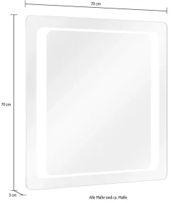 Saphir Badmöbel-Set »Quickset 919 5-teilig, Waschbeckenunterschrank mit LED-Spiegel« 5 Stk. tlg.