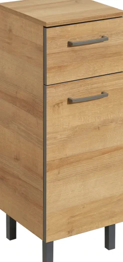 Saphir Badmöbel-Set »Quickset 919 5-teilig, Waschbeckenunterschrank mit LED-Spiegel« 5 Stk. tlg.
