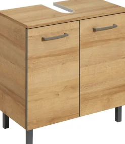 Saphir Badmöbel-Set »Quickset 919 5-teilig, Waschbeckenunterschrank mit LED-Spiegel« 5 Stk. tlg.