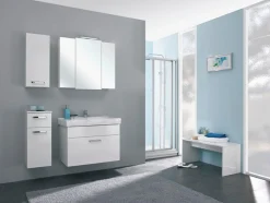Saphir Badmöbel-Set »Quickset 2-teilig, Keramikwaschtisch mit LED-Spiegelschrank, Bad-Set« 2 Stk. tlg.