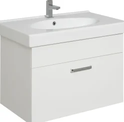 Saphir Badmöbel-Set »Quickset 2-teilig, Keramikwaschtisch mit LED-Spiegelschrank, Bad-Set« 2 Stk. tlg.