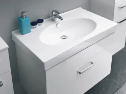 Saphir Badmöbel-Set »Quickset 2-teilig, Keramikwaschtisch mit LED-Spiegelschrank, Bad-Set« 2 Stk. tlg.