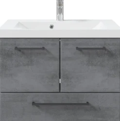 Saphir Badmöbel-Set »Quickset 945 2-teilig, Mineralmarmor-Waschtisch und LED-Spiegelschrank« 2 Stk. tlg.