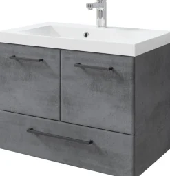 Saphir Badmöbel-Set »Quickset 945 2-teilig, Mineralmarmor-Waschtisch und LED-Spiegelschrank« 2 Stk. tlg.
