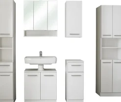 Saphir Badmöbel-Set »Quickset 953 6-teilig, Waschbeckenunterschrank und LED-Spiegelschrank« Set, 6 Stk. tlg.