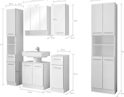 Saphir Badmöbel-Set »Quickset 953 6-teilig, Waschbeckenunterschrank und LED-Spiegelschrank« Set, 6 Stk. tlg.