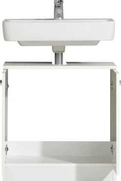 Saphir Badmöbel-Set »Quickset 335 2-teilig, Waschbeckenunterschrank mit LED-Spiegelschrank« 2 Stk. tlg.