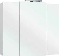 Saphir Badmöbel-Set »Quickset 3-teilig, Keramik-Waschtisch mit LED-Spiegelschrank, Bad-Set« 4 Stk. tlg.