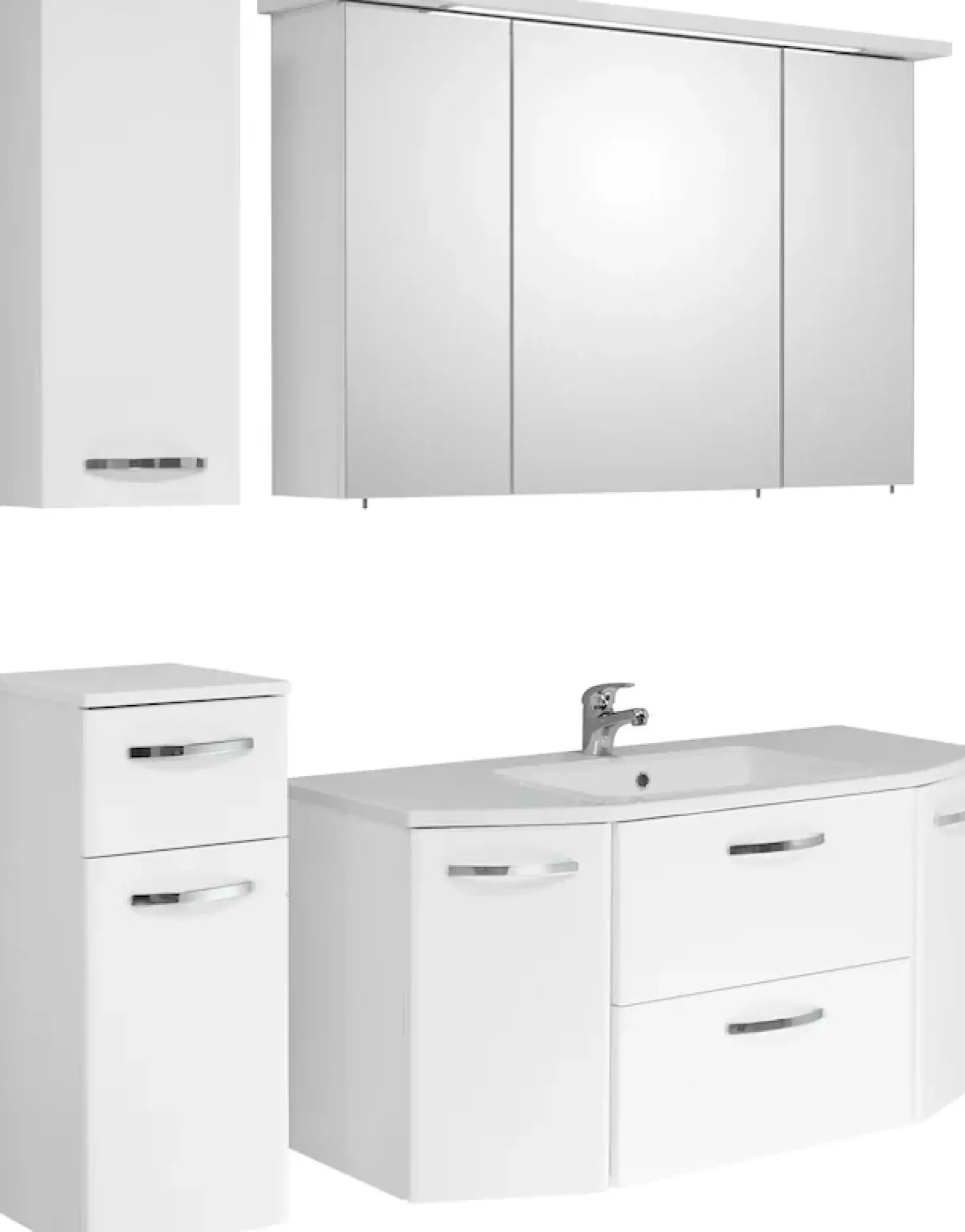 Saphir Badmöbel-Set »Quickset 326, 5-teilig, mit Mineralmarmorwaschtisch« 5 Stk. tlg.