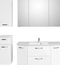 Saphir Badmöbel-Set »Quickset 326, 5-teilig, mit Mineralmarmorwaschtisch« 5 Stk. tlg.