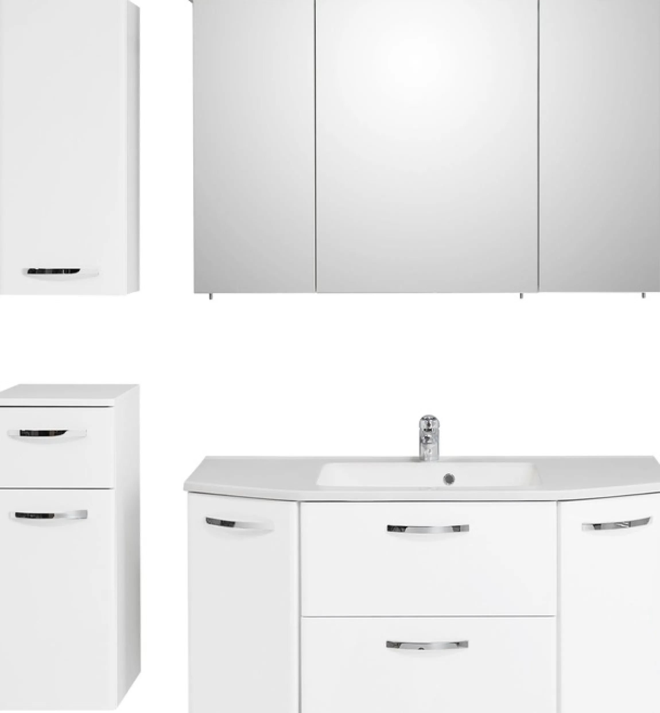 Saphir Badmöbel-Set »Quickset 326, 5-teilig, mit Mineralmarmorwaschtisch« 5 Stk. tlg.