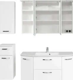 Saphir Badmöbel-Set »Quickset 326, 5-teilig, mit Mineralmarmorwaschtisch« 5 Stk. tlg.