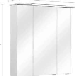 Saphir Badmöbel-Set »Quickset 376 2-teilig, Waschbeckenunterschrank und LED-Spiegelschrank« Set,