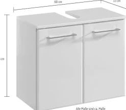 Saphir Badmöbel-Set »Quickset 376 2-teilig, Waschbeckenunterschrank und LED-Spiegelschrank« Set,