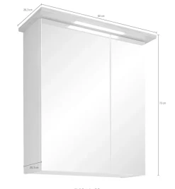 Saphir Badmöbel-Set »Quickset 2-teilig, Waschbeckenunterschrank mit LED-Spiegelschrank« 2 Stk. tlg.
