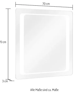 Saphir Badmöbel-Set »Quickset 2-teilig, Waschbeckenunterschrank mit LED-Spiegel« 2 Stk. tlg.