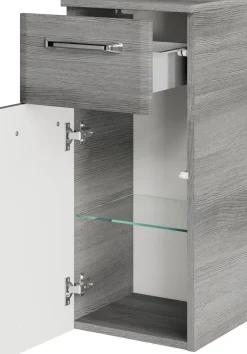 Saphir Badmöbel-Set »Quickset 5-teilig, Mineralmarmor-Waschtisch und LED-Spiegelschrank« 6 Stk. tlg.