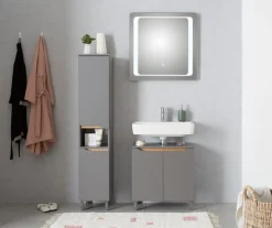 Saphir Badmöbel-Set »Quickset 3-teilig, Waschbeckenunterschrank mit LED-Spiegel« 3 Stk. tlg.