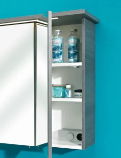 Saphir Badmöbel-Set »Quickset 5-teilig, Glaswaschtisch und LED-Spiegelschrank« 6 Stk. tlg.