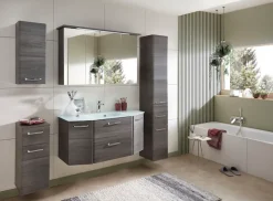 Saphir Badmöbel-Set »Quickset 5-teilig, Glaswaschtisch und LED-Spiegelschrank« 6 Stk. tlg.