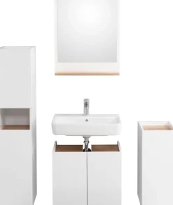 Saphir Badmöbel-Set »Quickset 947 4-teilig, Waschbeckenunterschrank mit Spiegel« 4 Stk. tlg.