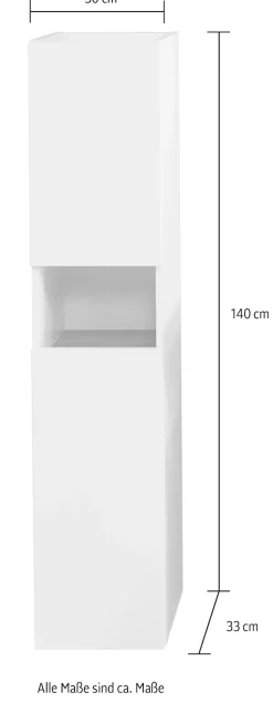 Saphir Badmöbel-Set »Quickset 947 4-teilig, Waschbeckenunterschrank mit Spiegel« 4 Stk. tlg.