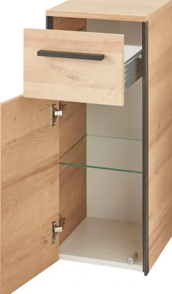 Saphir Badmöbel-Set »Quickset 395 5-teilig, Waschbeckenunterschrank mit LED-Spiegelschrank« 6 Stk. tlg.
