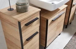 Saphir Badmöbel-Set »Quickset 395 5-teilig, Waschbeckenunterschrank mit LED-Spiegelschrank« 6 Stk. tlg.