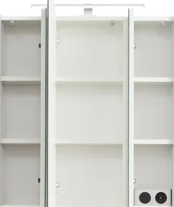 Saphir Badmöbel-Set »Quickset 3-teilig, Waschbeckenunterschrank mit LED-Spiegelschrank« 3 Stk. tlg.