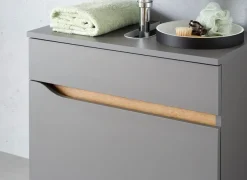 Saphir Badmöbel-Set »Quickset 2-teilig, Waschbeckenunterschrank mit LED-Spiegel« 2 Stk. tlg.