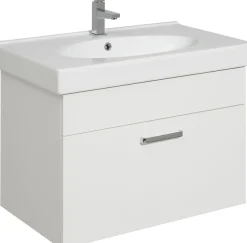 Saphir Badmöbel-Set »Quickset 5-teilig, Keramik-Waschtisch mit LED-Spiegelschrank« 6 Stk. tlg.